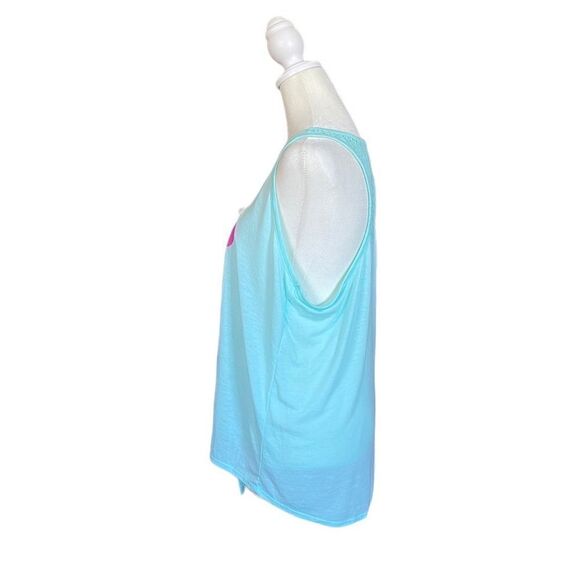 Disney Teal Pink Blue Mickey Mouse Racerback Crochet Tank Size XLarge (Junior’s) - Picture 5 of 11